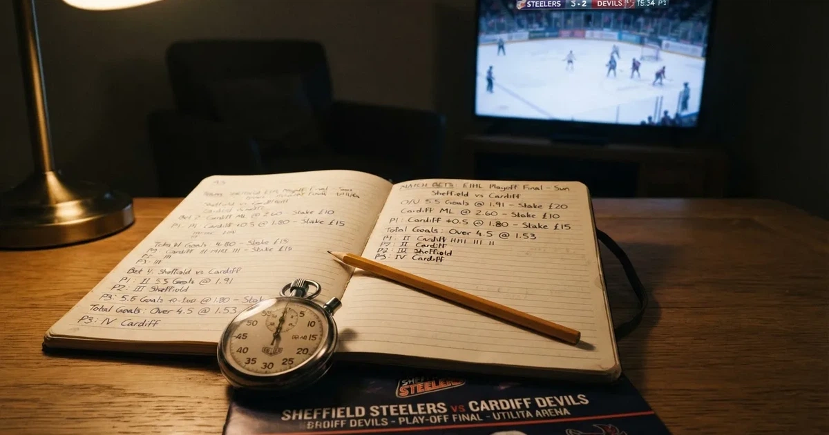 An open notebook with a pencil and a stopwatch on a wooden table