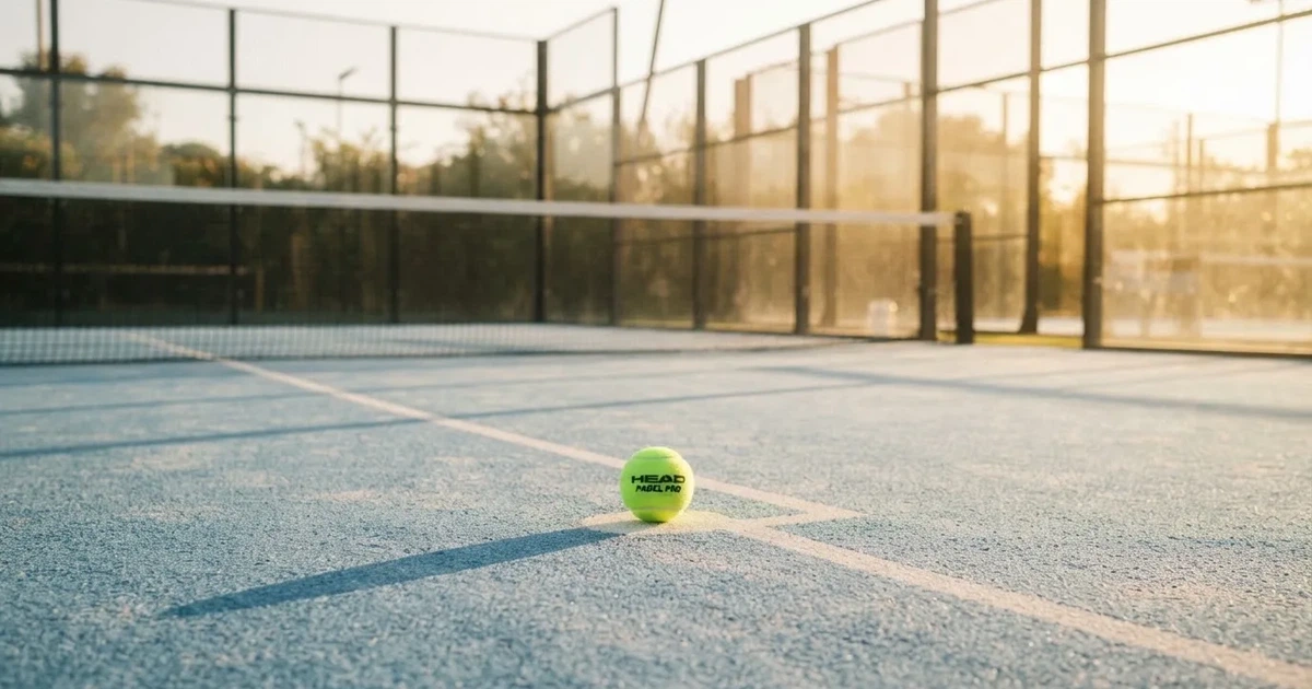 A ball on the centre spot of a grass pitch in morning light